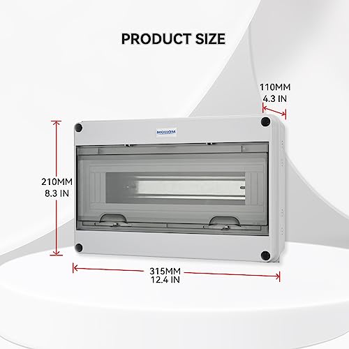 MOLLOM 15 Way Circuit Breaker MCB Distribution Protection Box - color: HT, size: 15Way | 315x110x210 MM