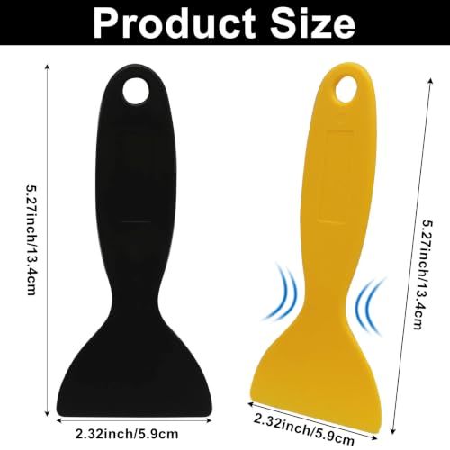 Jiozermi Plastic Spatula Putty Knife Set, 12 Pack
