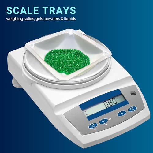 Plastic Trays 100mL, 125 Pack Medium Weigh Boats, Lab Scale Weighing Dishes