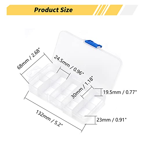 MroMax Small 10 Grids Clear Plastic Organizer Box - size: Small 10 Grids