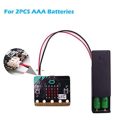 Battery Holder - 5 PCS 3V AAA Battery Case Cover Storage Box with ON/Off Switch and Wire Leads PH2.0 JST Connector Male for BBC Micro:bit Arduino