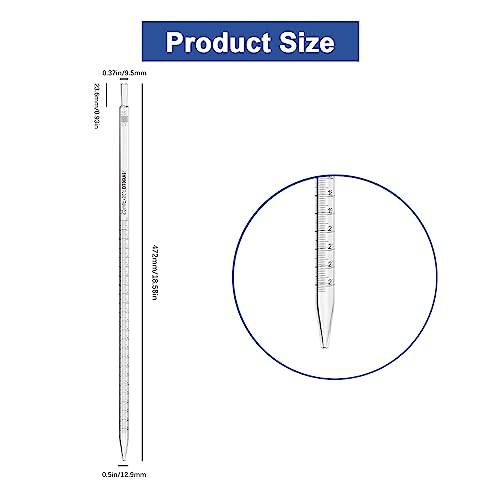 ONiLAB 25mL Glass Graduated Pipettes, 10 Pcs, ±0.2mL Tolerance - style: 25ml