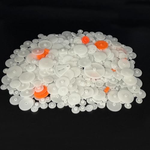 440PCS RC Toy Plastic Gear Toy DIY Gear Kit for RC Car Truck Robot Boat DIY Model Toy Electric Motor Gear Replace Parts (440)