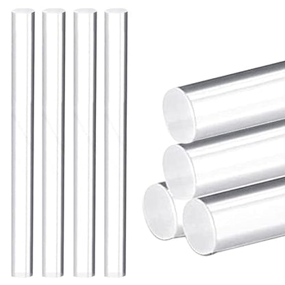 CoguZed 4 Pieces Acrylic Rods, Clear Acrylic Sticks, 6.3 x 0.5 Inch, DIY Crafts, Ylinder Rods
