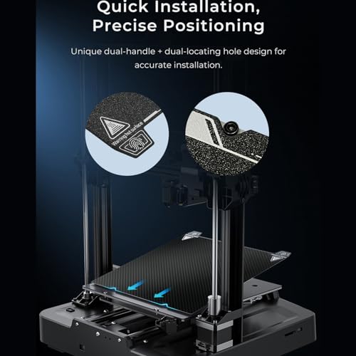 Creality K1 Max Dual-Sided PET + PEI Build Plate, 3D Printer Parts Printing Plate Glossy PET + Matte PEI Flexible Steel Platform for K1 Max, Ender 3 Max/Neo, Ender 3 S1 Plus - size: K1 Max PEI+PET