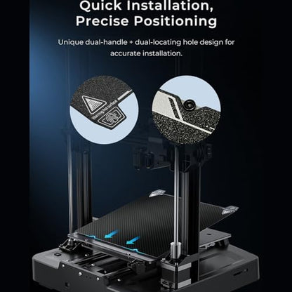 Creality K1 Max Dual-Sided PET + PEI Build Plate, 3D Printer Parts Printing Plate Glossy PET + Matte PEI Flexible Steel Platform for K1 Max, Ender 3 Max/Neo, Ender 3 S1 Plus - size: K1 Max PEI+PET