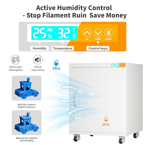 Mobile 3D Printer Stand with Filament Storage & Dehumidifier - color: 3D-LZW