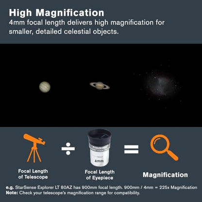 Celestron Omni 1.25" 4mm Telescope Eyepiece for High-Power Planetary Detail