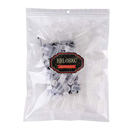 100Pcs 5ML Small Pill Plastic Containers Empty Pill Bottles Sample Bottles Vial Test Tube with Caps by HRLORKC