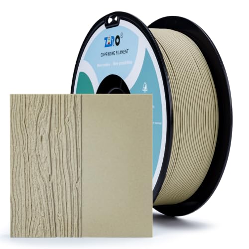 ZIRO 1.75mm PLA Filament, Contain Real Wood Flour, 2.2lbs Hard Maple Wood - color: Hard Maple Wood