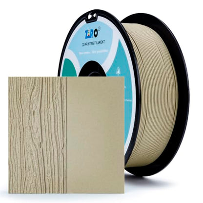 ZIRO 1.75mm PLA Filament, Contain Real Wood Flour, 2.2lbs Hard Maple Wood - color: Hard Maple Wood