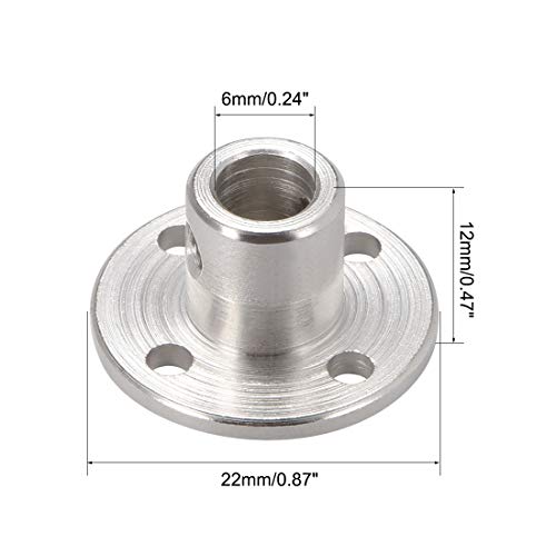 uxcell 6mm ID H12xD10 Rigid Flange Coupling Motor Guide Shaft Coupler - size: 6mm Inner Dia H12*D10