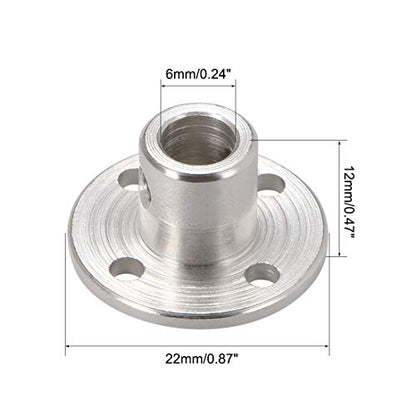 uxcell 6mm ID H12xD10 Rigid Flange Coupling Motor Guide Shaft Coupler - size: 6mm Inner Dia H12*D10