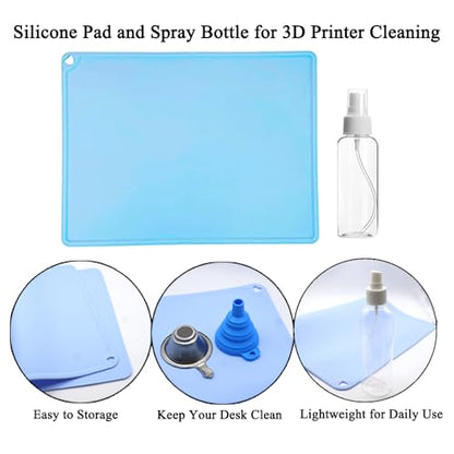30 Piece Resin Cleaning Kit Includes 3D Model Polishing Tools, Funnel, Gloves, Silicone Mat, Multi-Function Water Bottle, Scrapers, Cleaning Cloths and Tweezers for Post-Processing and Maintenance - style: Type 4