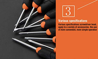 Edward Tools Precision Screwdriver Set with Storage Case - 9 Screwdrivers including Flat, Phillips and Torx - Small Screwdriver Set for Electronics, Eyeglass, Computer, Laptop, Jeweler - Cr-V Steel