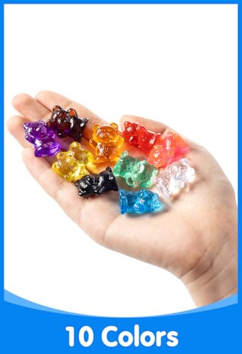 100 Pcs Translucent Counting Bears - Light Table Manipulatives