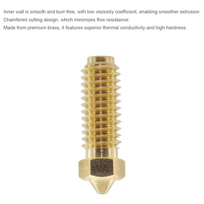 12Pcs 3D Printer Kobra 3/Kobra S1 Nozzle 0.4mm Compatible with Anycubic Kobra 3, Kobra 3 Combo, Kobra S1, Kobra S1 Combo Brass Nozzle, - style: 12Pcs Kobra 3 Nozzle 0.4mm