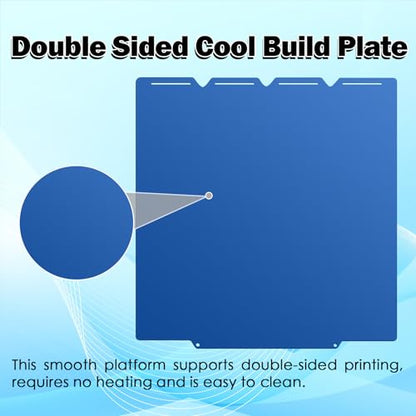 Cool Build Plate for Snapmaker U1 Blue Double Sided Smooth Board - size: For Snapmaker U1