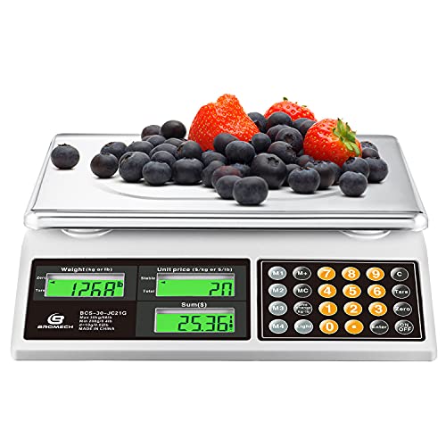 Price Computing Scale 66lb Digital Commercial Produce Scale - color: Stainless Steel Scale Pan-Large Size