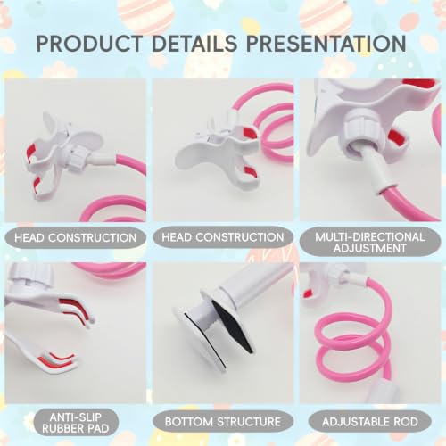 2 Pack Adjustable Feeding Tube Holder, 360° Rotatable Arm Tube Fixing Stand with Clamp Base, Portable Hands-Free Tubing Organizer for Home Care, Enteral Feeding and IV Infusion Daily Nursing Supplies