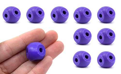 Purple Molecule Balls, 10 Pack, 2.2cm, 5 Holes - Molecular Model Parts - Eisco Labs