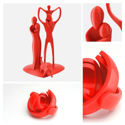 3DHoJor PLA+ 3D Printer Filament Red,1KG - color: Red