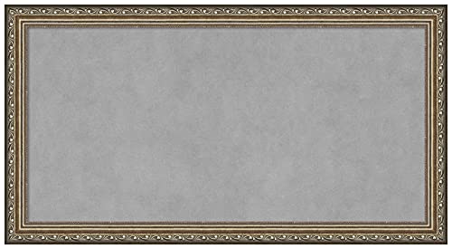 Amanti Art Silver Framed Magnetic Board, 26x14, Traditional Office Decor - size: 26"W x 14"H