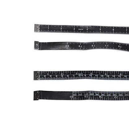 Set of 2 Soft Tape Measure, Black Color Sewing Tape Measure - size: 205cm / 80''