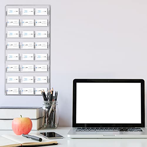 24 Pockets Business Card Holder Wall Mount Acrylic Business Card Holder
