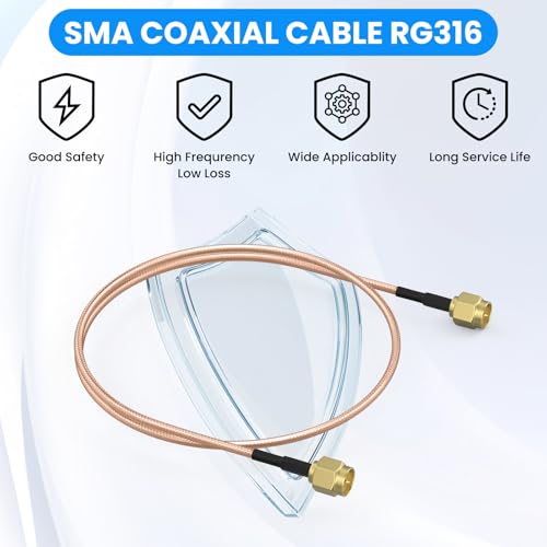 SDTC Tech 5pcs Coaxial Coax Cable Assembly SMA Male to SMA Male - color: sma male to sma male 15cm