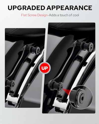Benlari 4 Point Docking Hardware Kits Quick Release Sissy Bar Luggage Rack Motorcycle Fit For Harley Touring Street Glide Electra Glide Road Glide Road King 2009-2024 Black - color: Black