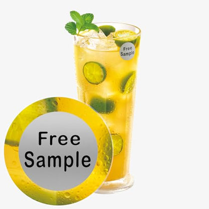 Hybsk Free Sample Stickers 1 Inch Round Retail Store Sale Displays Adhesive Labels for Inventory Control Total 500 Per Roll (Silver) - color: Silver