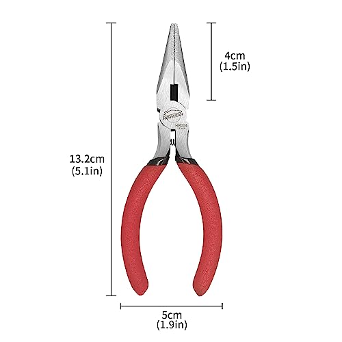 Needle Nose Pliers, 5 Inch, 5 Pack, Jewelry Making Tools - color: 5 Pcs