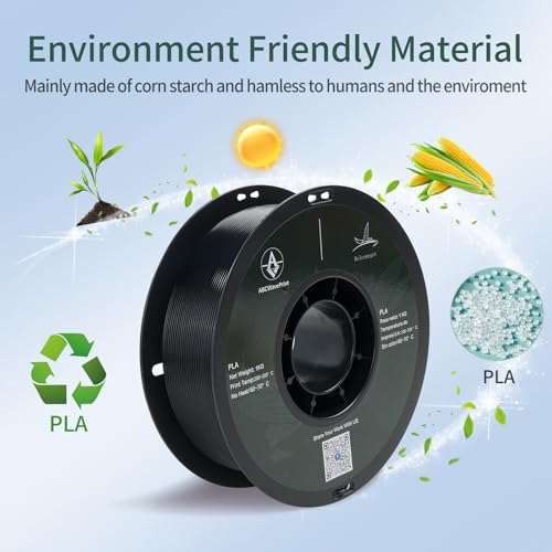 PLA 3D Printer Filament Bundle, Dimensional Accuracy +/- 0.03 mm, 16 x 1 kg Spool(35.2lbs), 1.75 mm，Black - color: 16*1kg Black