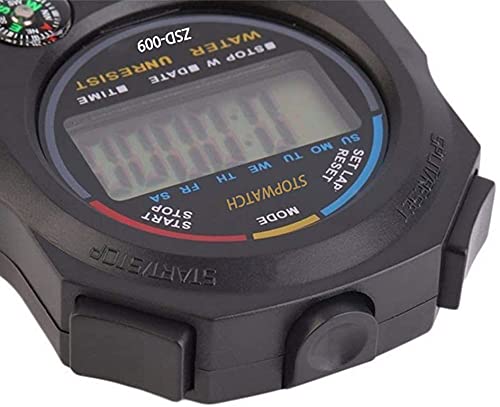 Multi-Function Electronic Digital Sport Stopwatch Timer, Large Display with Date Time and Alarm Function,Suitable for Sports Coaches Fitness Coaches and Referees (5pack) - style: 5pack