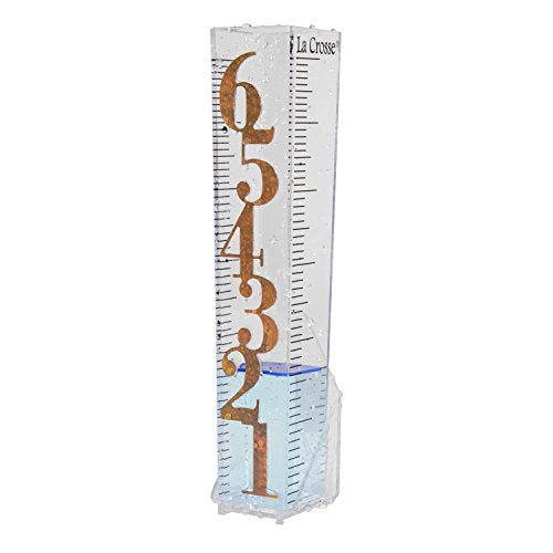 La Crosse 705-110 Easy Read 6-Inch Patina Rain Gauge, Clear
