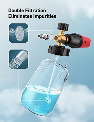 AstroAI Foam Cannon for Pressure Washer with 1/4" Quick Connect Plug, 1 L - size: 1 L Bottle,WITHOUT Tips