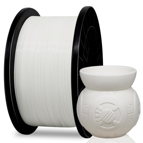 YOUSU 5KG(11lbs) PLA Plus Filament 1.75mm White, PLA+ Filament 1.75mm 3D Printer Filament, Cost Effective Large Roll 3D Printing Filament for Big Projects - color: F14-pla+ 5kg White, size: F-PLA+