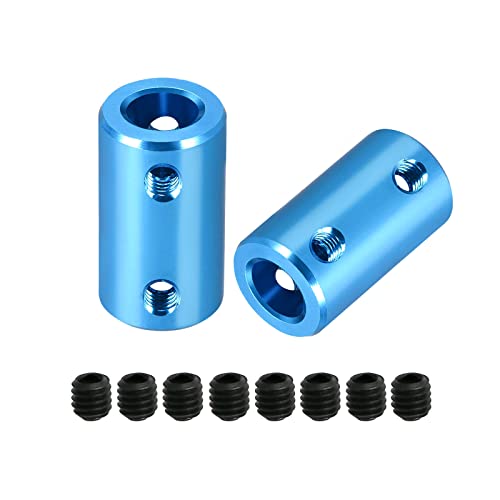 8mm to 10mm Rigid Couplings Set Screw Shaft Stepper Motor, Length 25mm / 1" Motor Coupler Connector Rigid with Screw for 3D Printer, RC Robot, Car Model Shaft, CNC Machine, DIY Encoder 2 Pcs - size: 8 to 10