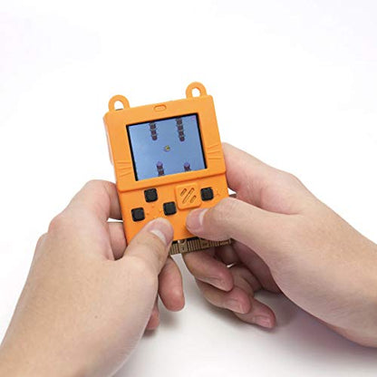 Kittenbot Meowbit Card-Sized Retro Computer Video Game Console Codable Console for Microsoft Makecode Arcade and Python Compatible with Micro:bit Expansion Board for Build Robot-Orange