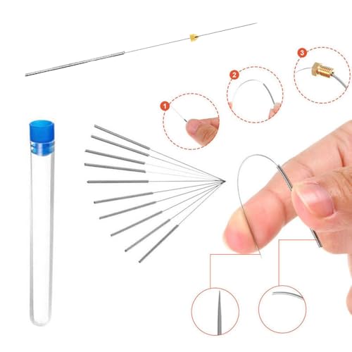 BORDSTRACT 3D Printer Nozzle Tool, Cleaning and Maintenance Kit, 5pcs 0.15mm Cleaning Needles for 0.15mm Nozzles, Quick and Easy Cleaning Material - size: 0.15