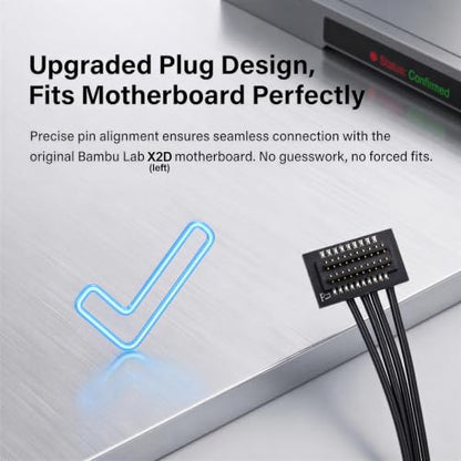 Heating Assembly Kit for Bambu Lab X2D Hot End Heating Component with Heater Cartridge, Thermistor Temperature Sensor & Heat-Insulating Clip 3D Printer Accessories - size: X2D