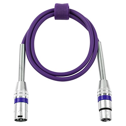 6 Pack Multi-Color XLR Patch Cables, 3-Pin Balanced XLR Male to Female Microphone Cable Mic Cords - 3.3 feet/1 Meter
