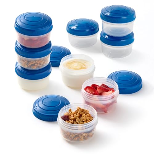 Rubbermaid Pack & Go 130 mL Mini Bites Containers, 9-Pack with Secure Lids and Stackable Design - size: 130mL (9-Pack)