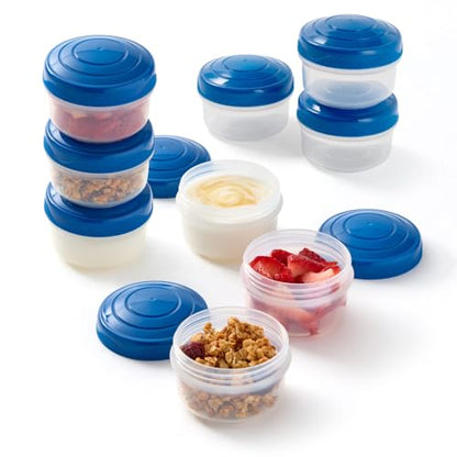 Rubbermaid Pack & Go 130 mL Mini Bites Containers, 9-Pack with Secure Lids and Stackable Design - size: 130mL (9-Pack)