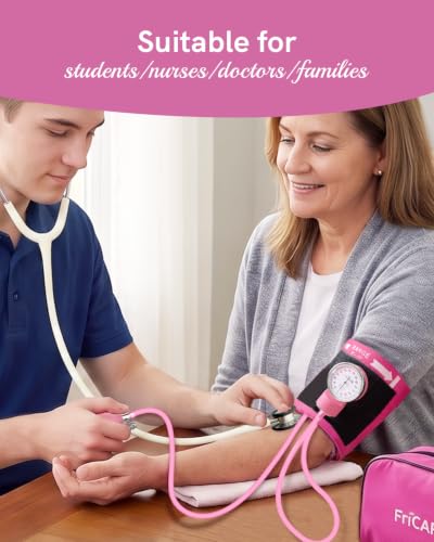 FriCARE Pink Manual Blood Pressure Cuff for Nurses/Nursing/Medical Students - color: Hot Pink