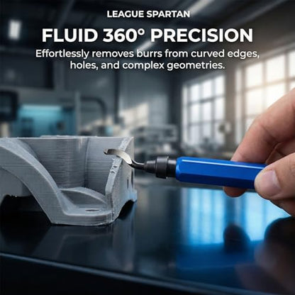 360° Deburring Tool 20pcs M2 HSS 2-Type Blades CNC Handle for 3D Print