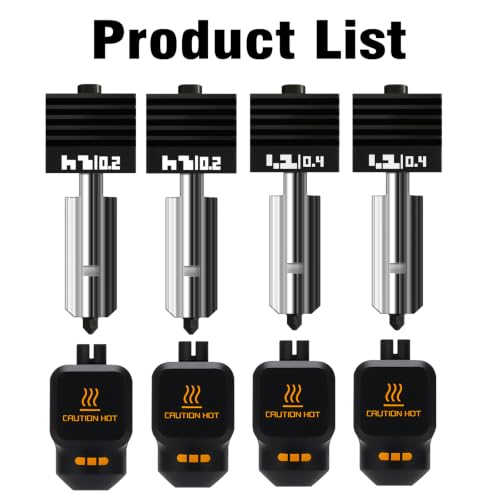 4PK 0.2/0.4mm Universal Standard Nozzle for Bambu Lab P2S/X2D/H2D/H2C/H2S/A1 Hotend Hardened Steel,Wear‑Resistant Stable Extrusion, Leak‑Free for Bambu P2S Nozzle for Bmabu lab 3D Printer Accessories - style: 4PK(0.2/0.2/0.4/0.4mm)Hotend