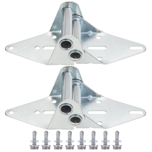 2-Pack #4 Garage Door Hinges, Heavy Duty 14 Gauge Galvanized Steel - size: #4