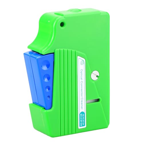 Fiber Optic Cleaning Box for SC/LC/FC Connectors, Professional Fiber Adapter Port Cleaner Kit - size: 1PCS, style: Green cleaning box